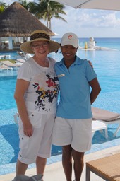 Margaret with Laura, Pool Concierge