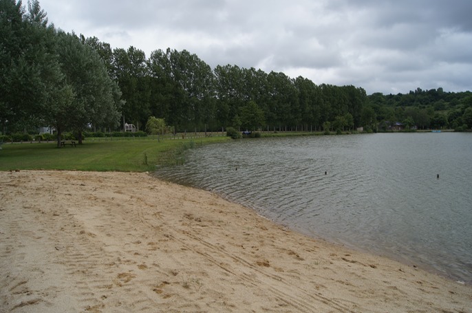 Le Septentrion with imported sand for lochside beach