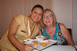 Michelle & Margaret at the International Restaurant