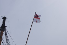 The Royal Ensign on HMS Victory