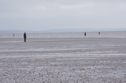 3 of Sir Anthony Gormley's 100 Statues at Crosby's Beach