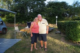 Us on our Pitch at Camping du Pont de Bourgogne