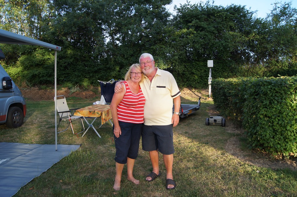 Us on our Pitch at Camping du Pont de Bourgogne