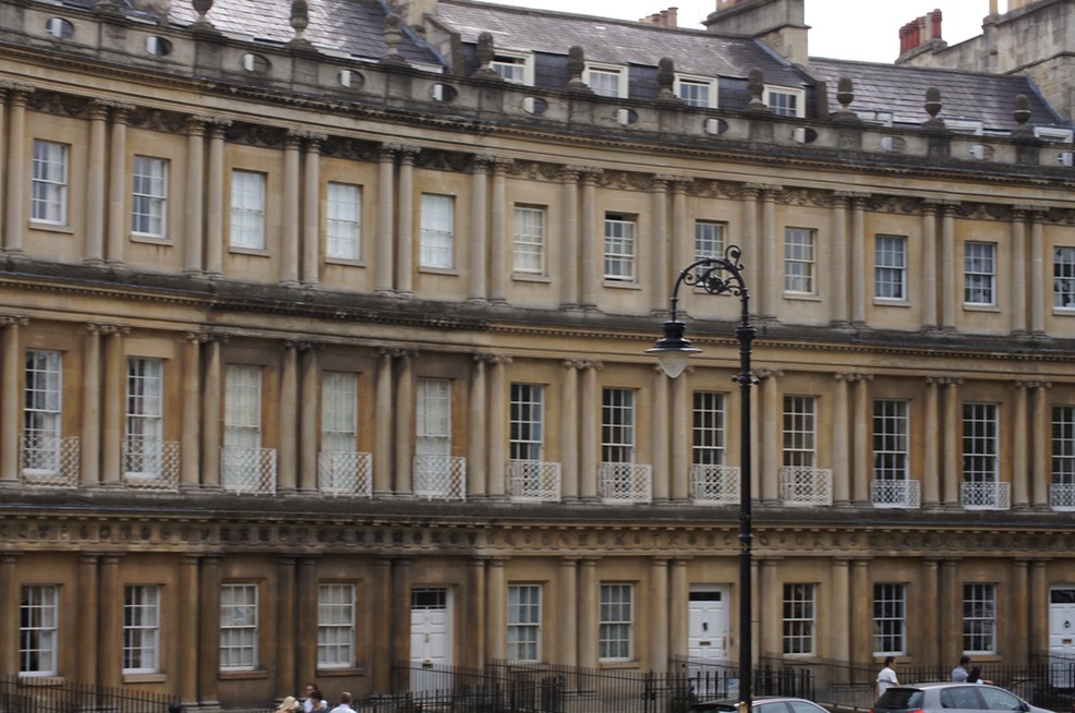 Georgian Crescent; note the acorns on top