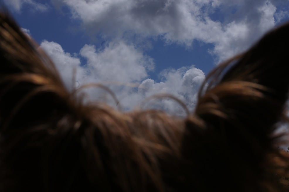 Magan searches the sky in Southport for Sun