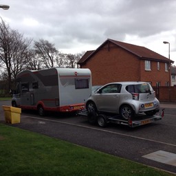 Setting off, first stop Durham, on way to France & Spain